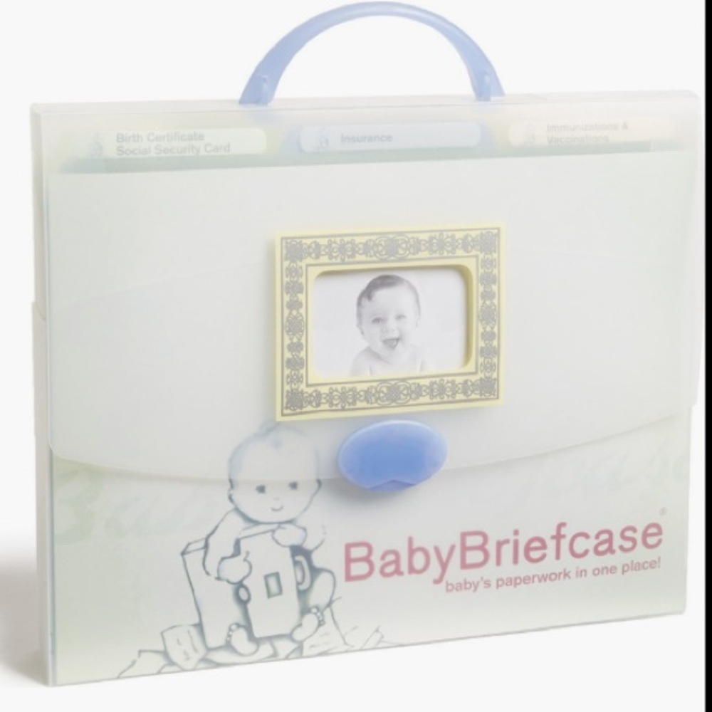 NWT BabyBriefcase Organizer with Blue Handle NEW
